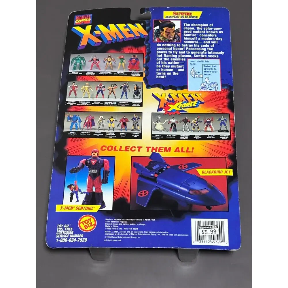 Unopened Vintage 1995 Toy Biz X-Men X-Force Marvel Comics SUNFIRE Action Figure
